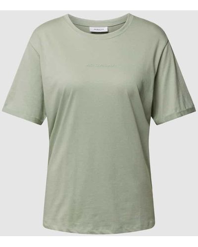 MSCH Copenhagen T-Shirt mit Label-Print Modell 'Terina' - Grün