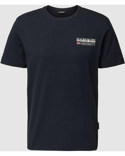 Napapijri T-Shirt mit Label-Print Modell 'KASBA' - Blau