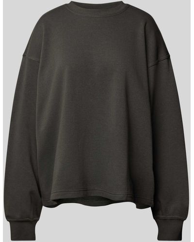 Weekday Boxy Fit Sweatshirt Met Extra Brede Schouders - Zwart