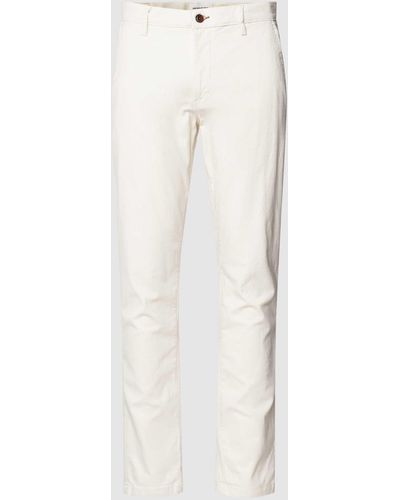 Jack & Jones Slim Fit Hose mit Strukturmuster Modell 'MARCO' - Weiß