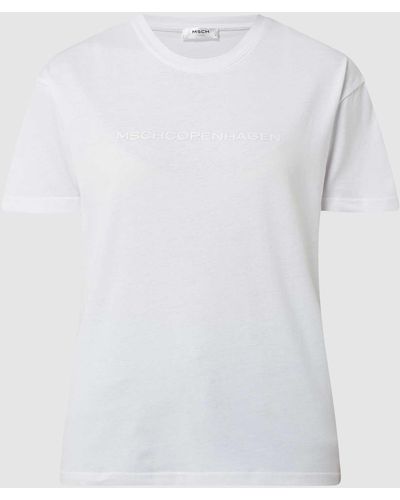 MSCH Copenhagen T-shirt Van Biologisch Katoen, Model 'liv' - Wit