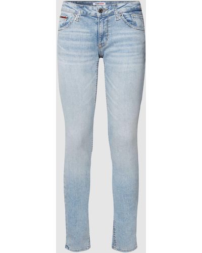 Tommy Hilfiger Skinny Fit Jeans mit Label-Patch Modell 'SCARLETT' - Blau