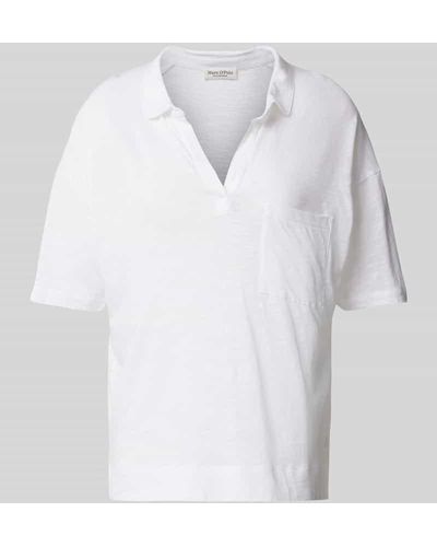 Marc O' Polo T-Shirt mit aufgesetzter Brusttasche - Weiß