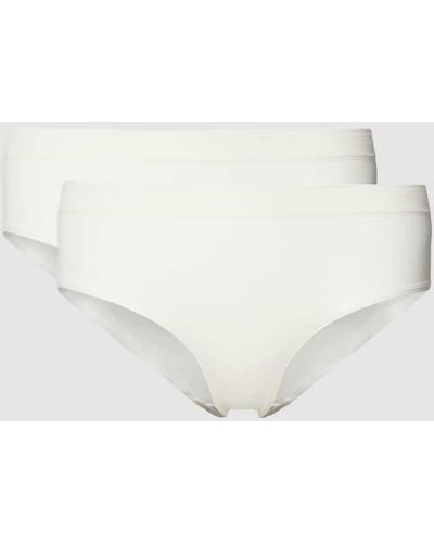Esprit Pants mit semitransparentem Logo-Bund - Weiß