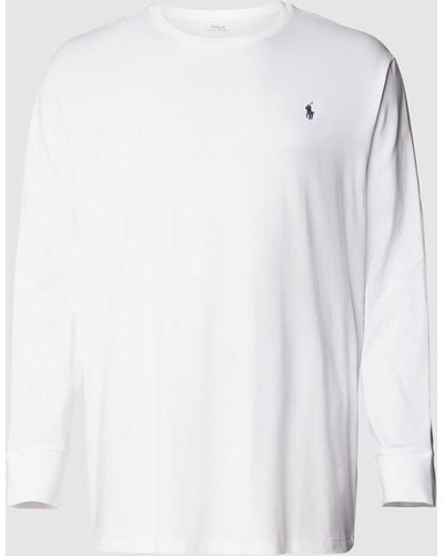 Ralph Lauren PLUS SIZE Longsleeve mit Rundhalsausschnitt - Weiß