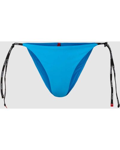 HUGO Bikinislip Met Vetersluiting - Blauw