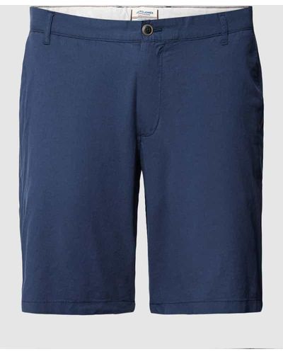 Jack & Jones PLUS SIZE RegularFit Shorts mit Leinen Modell 'DAVE' - Blau