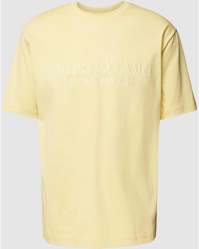 Marc O' Polo T-shirt Met Labelstitching - Geel