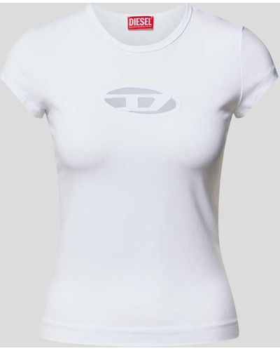 DIESEL T-Shirt mit Label-Detail - Weiß