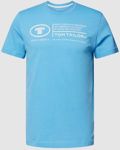Tom Tailor T-Shirt mit Logo-Print Modell - Blau