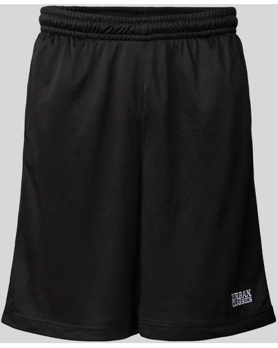 Urban Classics Sweatshorts mit Label-Stitching - Schwarz