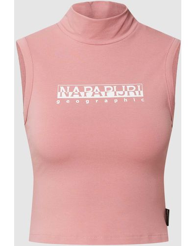 Napapijri Top mit Turtleneck Modell 'S-Box Top' - Pink