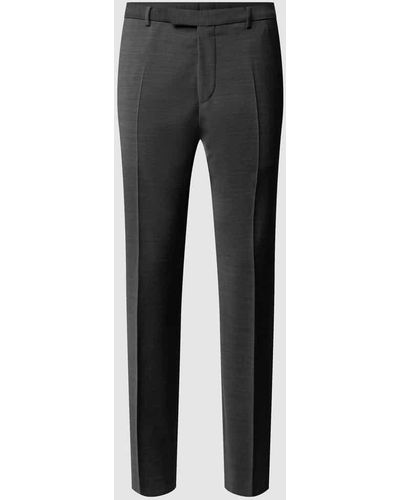Strellson Slim Fit Anzughose mit Bügelfalten 'Flex Cross' - Schwarz