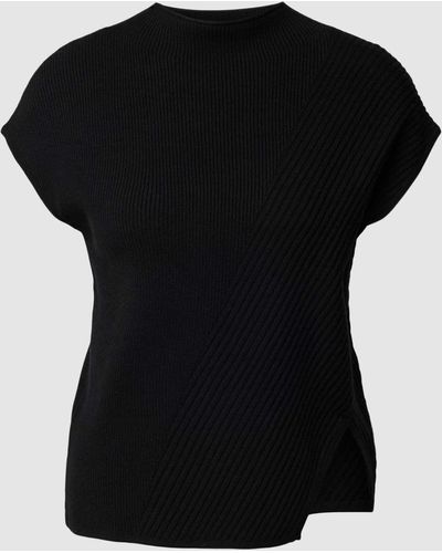 Opus T-shirt Met Structuurmotief - Zwart