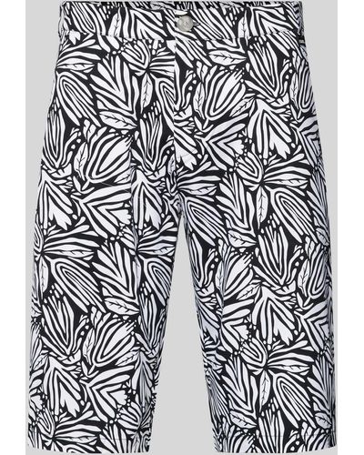 Karl Lagerfeld Shorts Met All-over Motief - Wit
