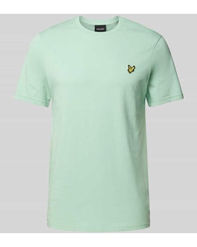 Lyle & Scott T-Shirt mit Logo-Patch - Grün