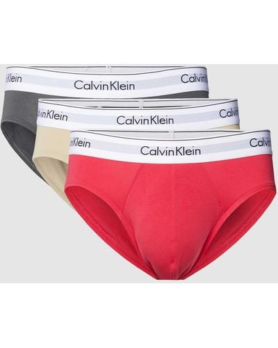 Calvin Klein Slips im 3er-Pack mit elastischem Label-Bund - Pink
