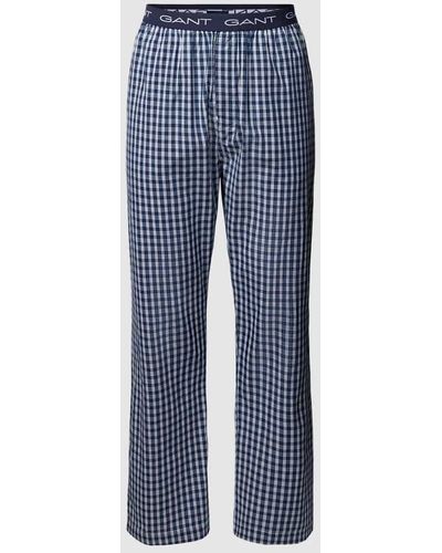 GANT Pyjama-Hose mit Allover-Muster - Blau