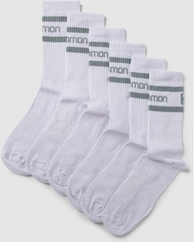 Salomon Socken mit Label-Print im 6er-Pack - Weiß