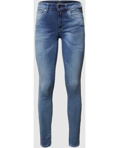 Replay Skinny Fit Jeans, Model 'new Luz' - 'hyperflex Re-used' - Blauw
