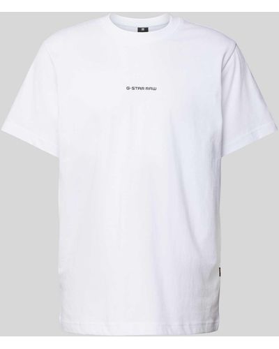 G-Star RAW T-Shirt mit Label-Print - Weiß