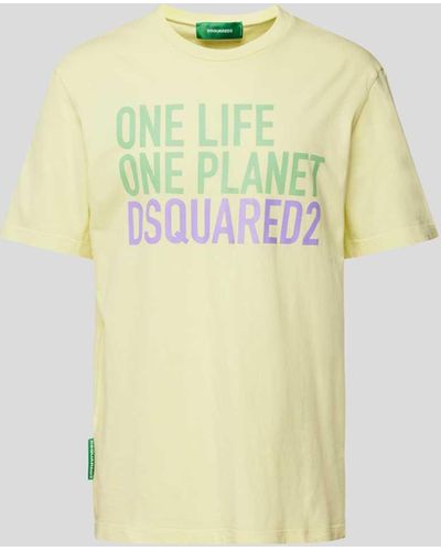 DSquared² T-Shirt mit Label-Print - Mettallic