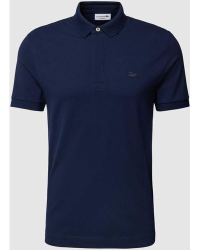 Lacoste Regular Fit Zakelijk Overhemd Met Structuurmotief - Blauw