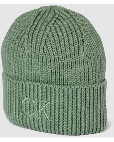 Calvin Klein Mütze mit Logo-Stickerei - Grün