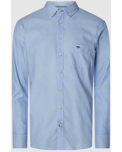 Fynch-Hatton Regular Fit Freizeithemd mit Streifenmuster Modell 'All Season' - Blau