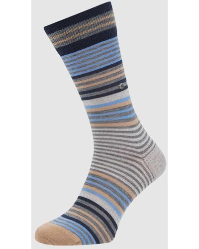 Burlington Socken mit Streifenmuster - Blau