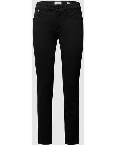 S.oliver Slim Fit Jeans mit Stretch-Anteil Modell 'Betsy' - Schwarz