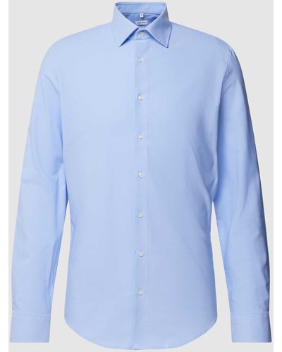 Seidensticker Slim Fit Zakelijk Overhemd Met Kentkraag - Blauw
