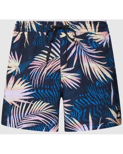 Quiksilver Badehose mit Allover-Muster - Blau