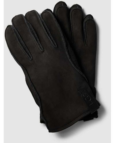 UGG Handschuhe mit Label-Detail - Schwarz