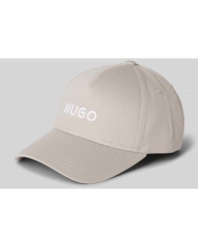 HUGO Basecap mit Label-Stitching Modell 'Jude' - Natur