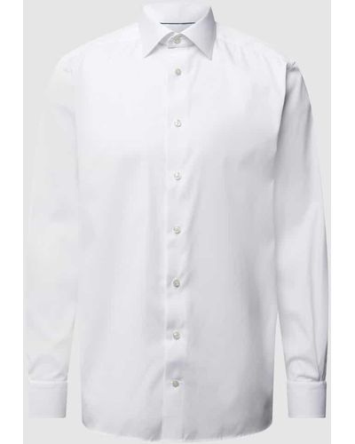 Eton Regular Fit Business-Hemd aus Popeline - Weiß
