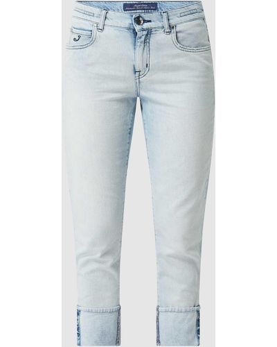 Jacob Cohen Cropped Jeans aus Baumwolle Modell 'Antonella' - Blau