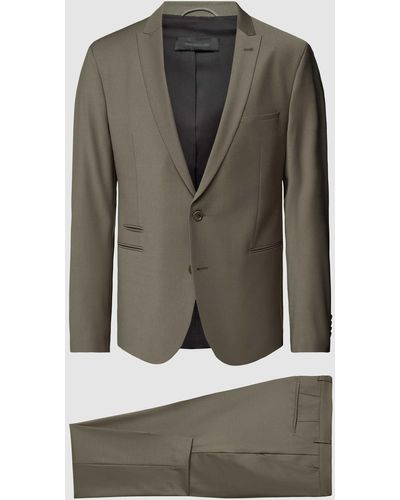 DRYKORN Slim Fit Anzug mit Webmuster Modell 'IRVING' - Grau