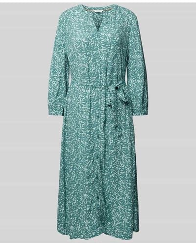 Tom Tailor Kleid aus Viskose mit Allover-Muster - Grün