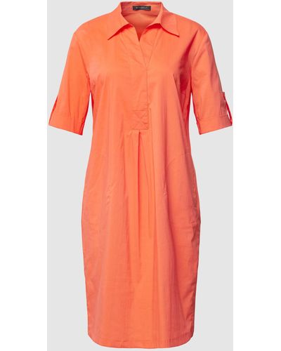 Betty Barclay Knielanges Kleid mit Umlegekragen - Orange