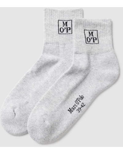 Marc O' Polo Socken mit Label-Detail im 2er-Pack Modell 'Maxi' - Weiß