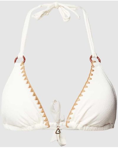Banana Moon Bikini-Oberteil mit rückseitiger Schnürung Modell 'YERO SANTAFE' - Natur