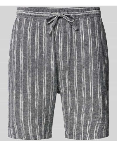 S.oliver Regular Fit Shorts mit Tunnelzug - Grau