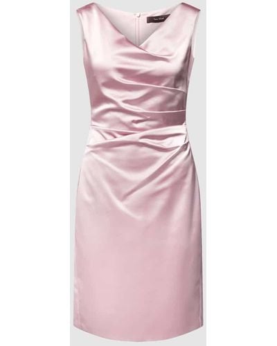 Vera Mont Cocktailkleid mit Wasserfall-Ausschnitt - Pink