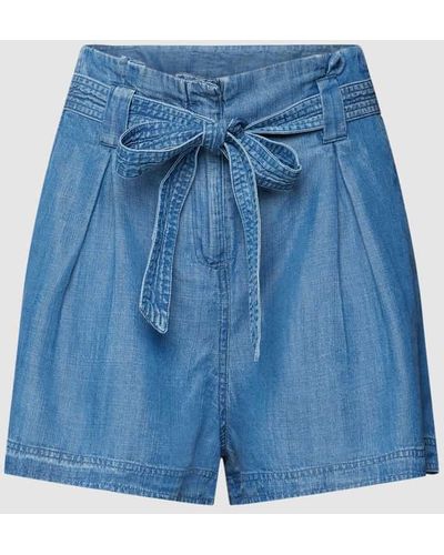 Superdry Shorts mit Stoffgürtel - Blau
