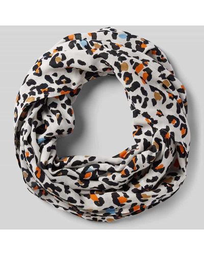 S.oliver Loop-Schal mit Animal-Print - Mettallic