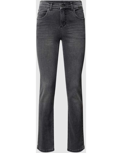ANGELS Regular Fit Jeans mit Label-Patch Modell 'CICI 34' Modell CICI - Grau
