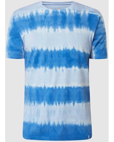 COLOURS & SONS T-Shirt im Batik-Look - Blau