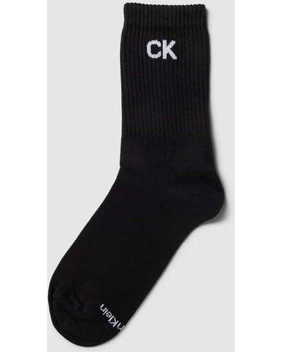 Calvin Klein Socken mit Label-Details - Schwarz