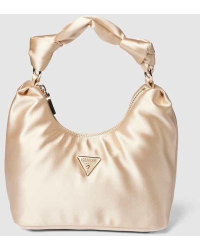 Guess Handtasche mit Label-Details Modell 'VELINA' - Natur